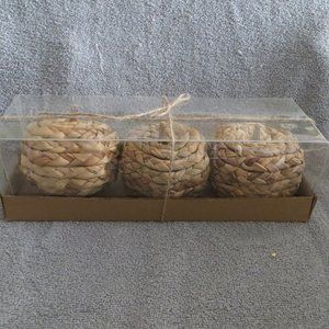 3 Pack Rafia Apples New Packaged